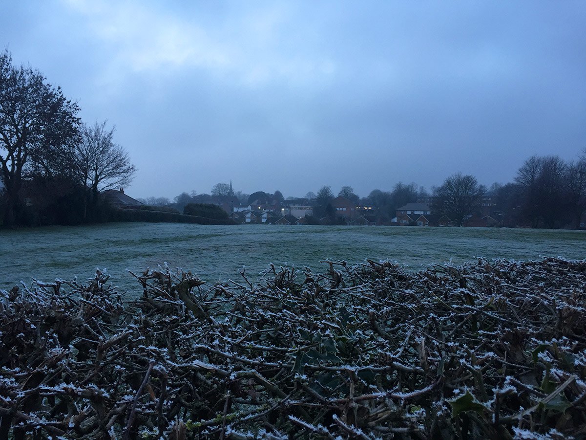 Photograph of A frosty morning on South Avenue Rec