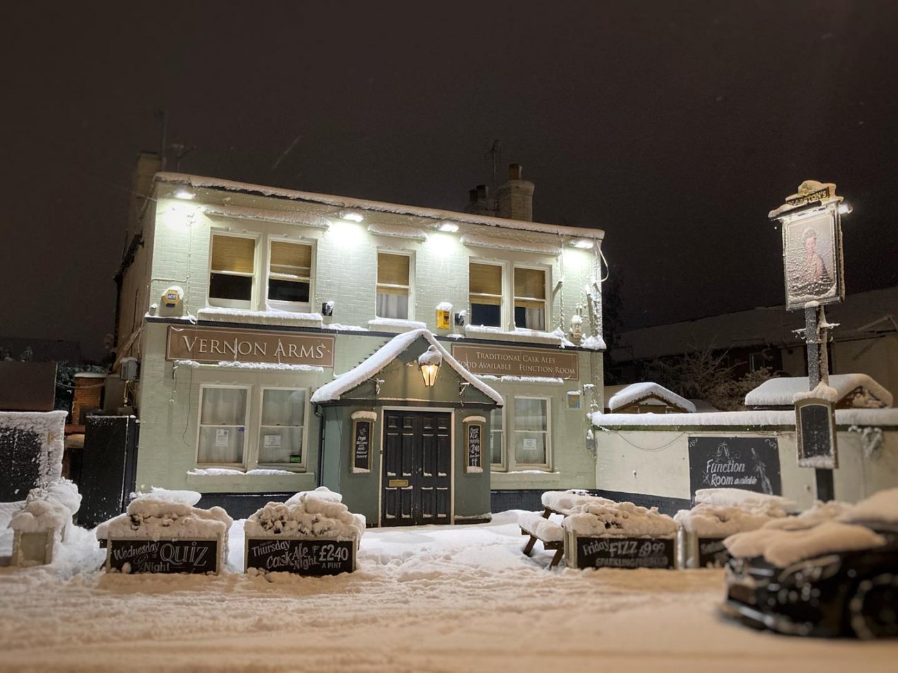 Photograph of Snowy Spondon Nights - Vernon Arms